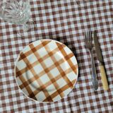 La Redoute x Selency lot de 4 assiettes dessert marron