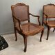 Paire de fauteuils cannés moulures et sculptes d'epoque régence