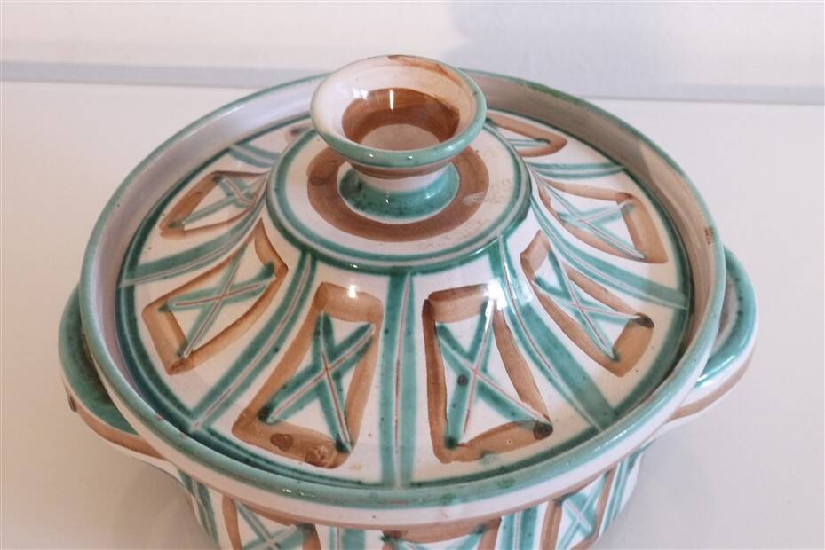 Lidded pot by Robert Picault, Vallauris ceramics