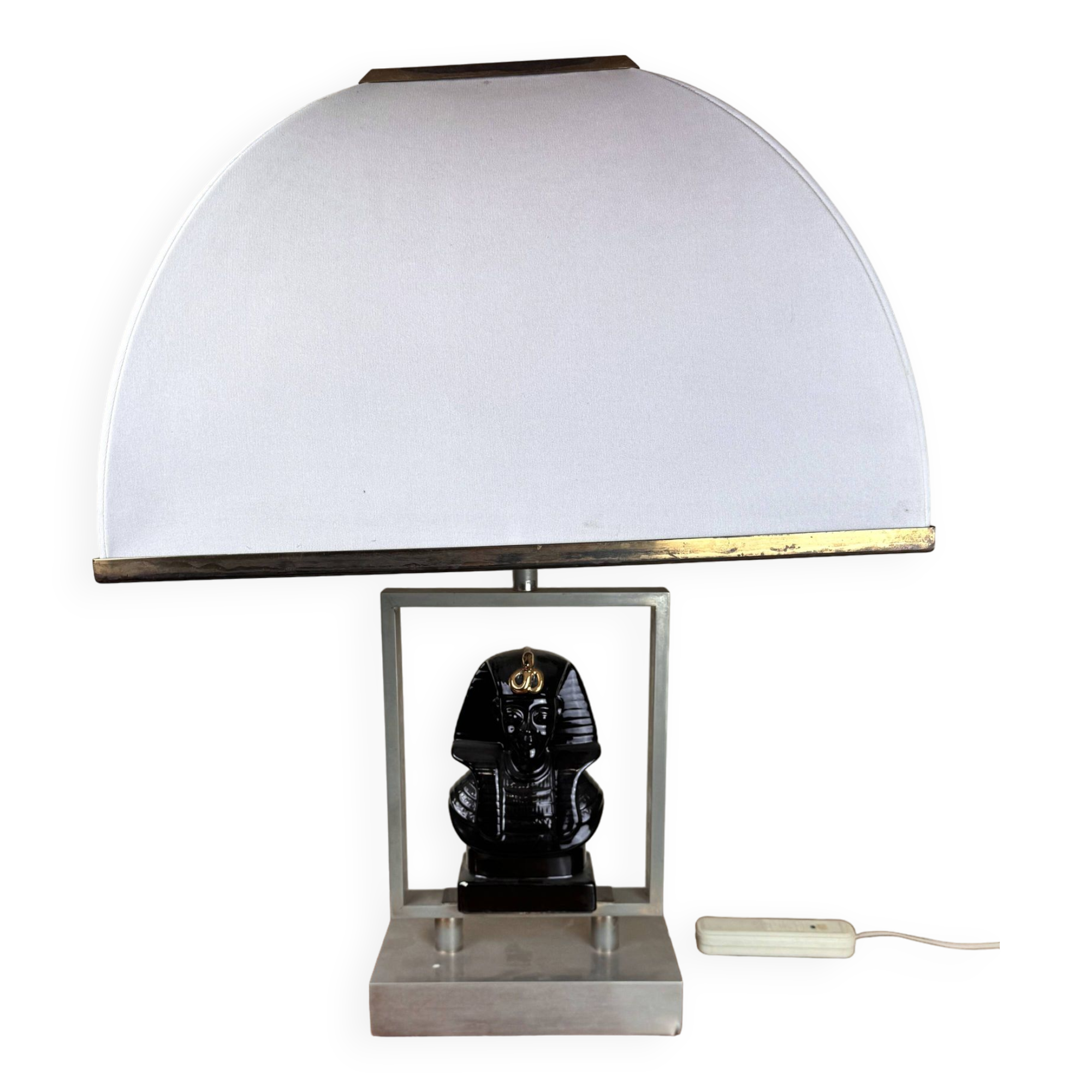 Ceramic desk lamp signed Paolo Traversi Italy circa 1975-1980