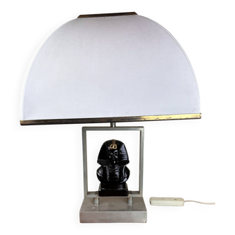 Ceramic desk lamp signed Paolo Traversi Italy circa 1975-1980