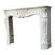 Louis XV style Carrara marble fireplace circa 1880