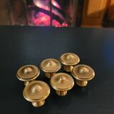 Patinated brass furniture knobs 25mm