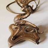 Vintage Brass Dragon Griffin Table Lamp: Mid-Century Modern Lighting