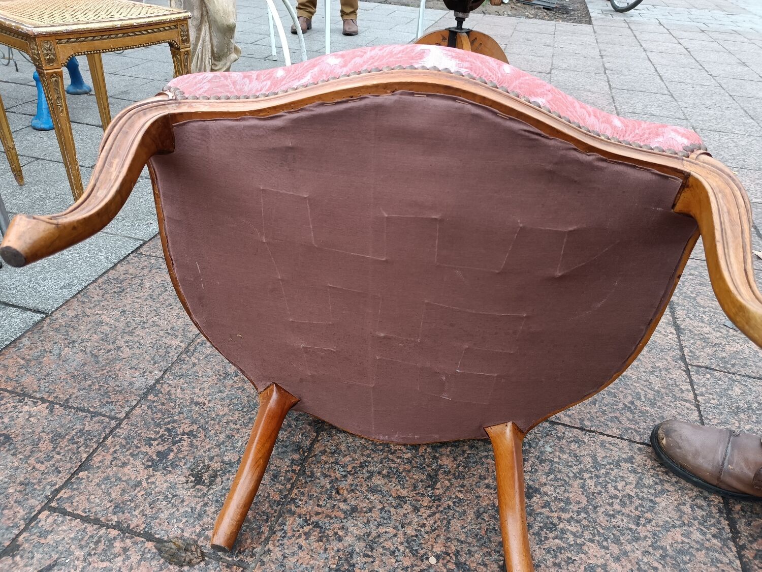 Pair of antique armchairs louis xv style