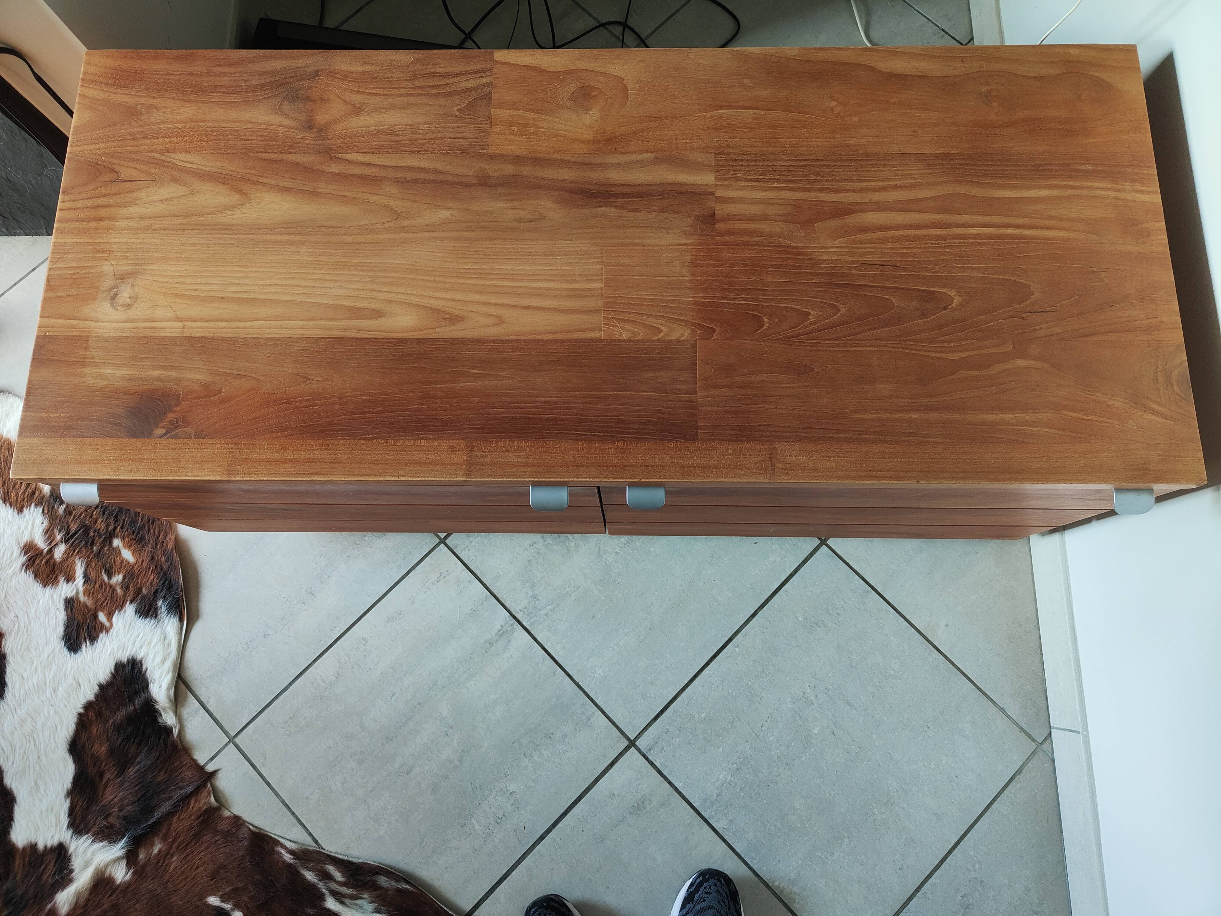 Solid teak TV unit