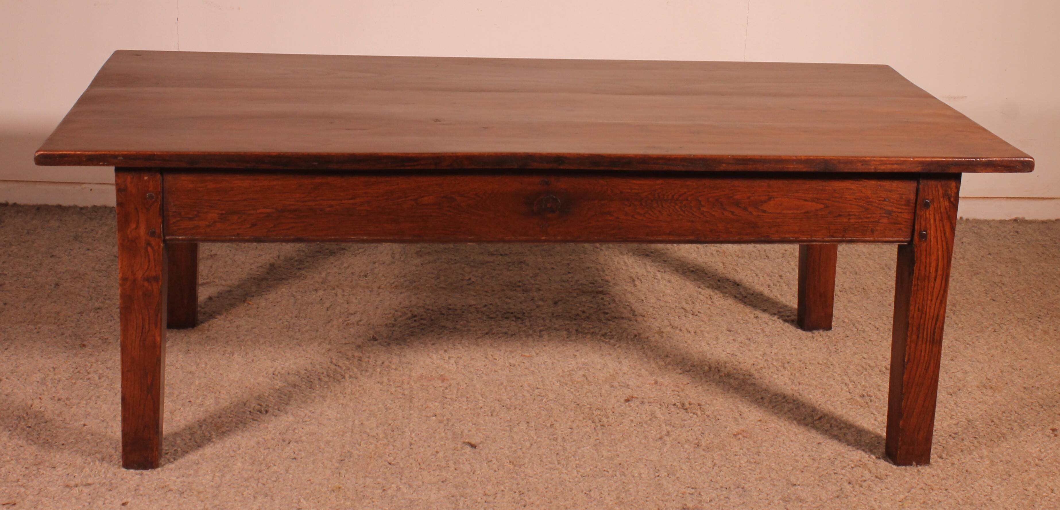 French coffee table in chestnut - 19th century