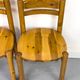 Pine dining chairs in the style of Rainer Daumiller, 1970s, set of 6.