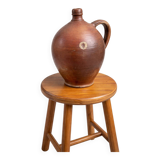 Ancient glazed stoneware cruche – authentic patina – 19th century