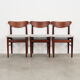 Set of three teak chairs, danish design, 1970s