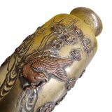 Japanese Bronze Vase With Bird, Late 19th Century