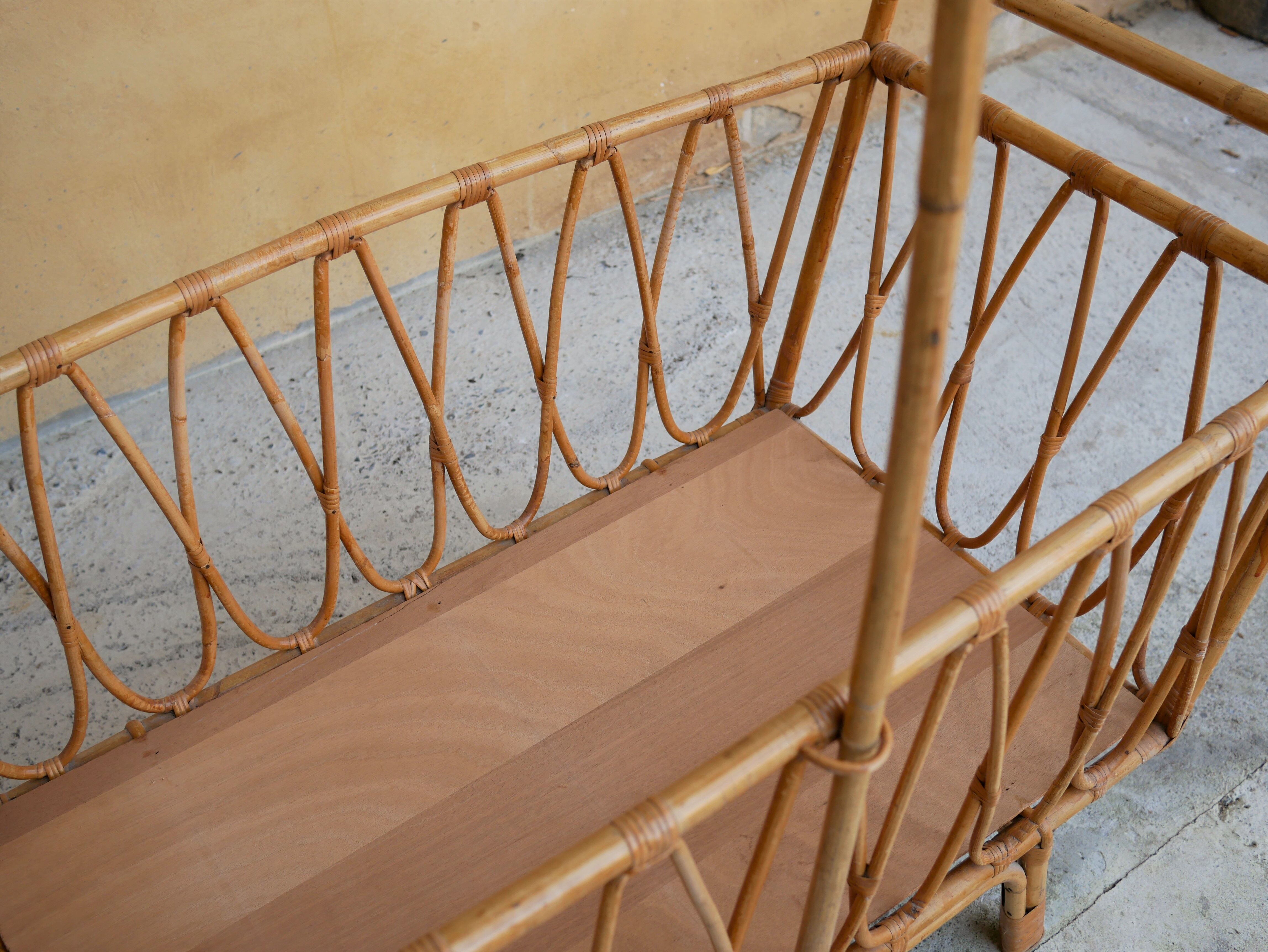 Vintage cradle rattan