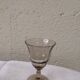 Liqueur glass Brown and gold edging and 9 small glasses Decanter's vintage liquor