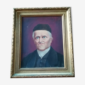 Oil on canvas , portrait man of law , framed