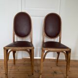 Set of 2 antique Baumann bistro chairs