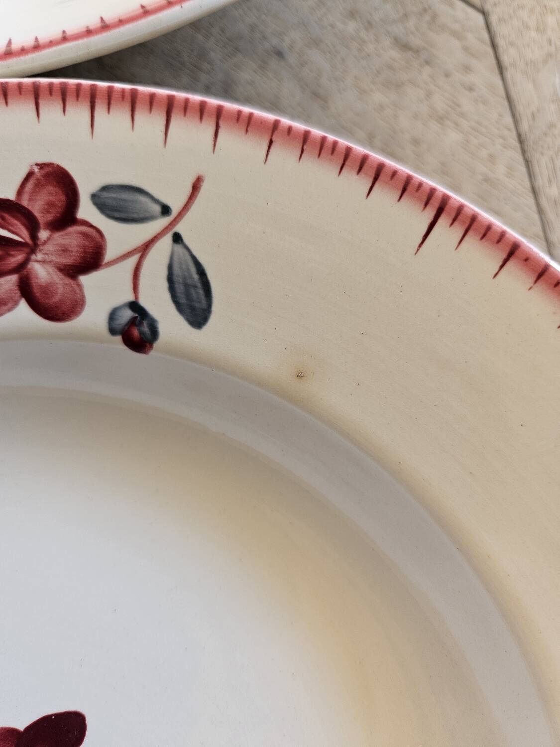 Digoin retro soup plates, Margaret