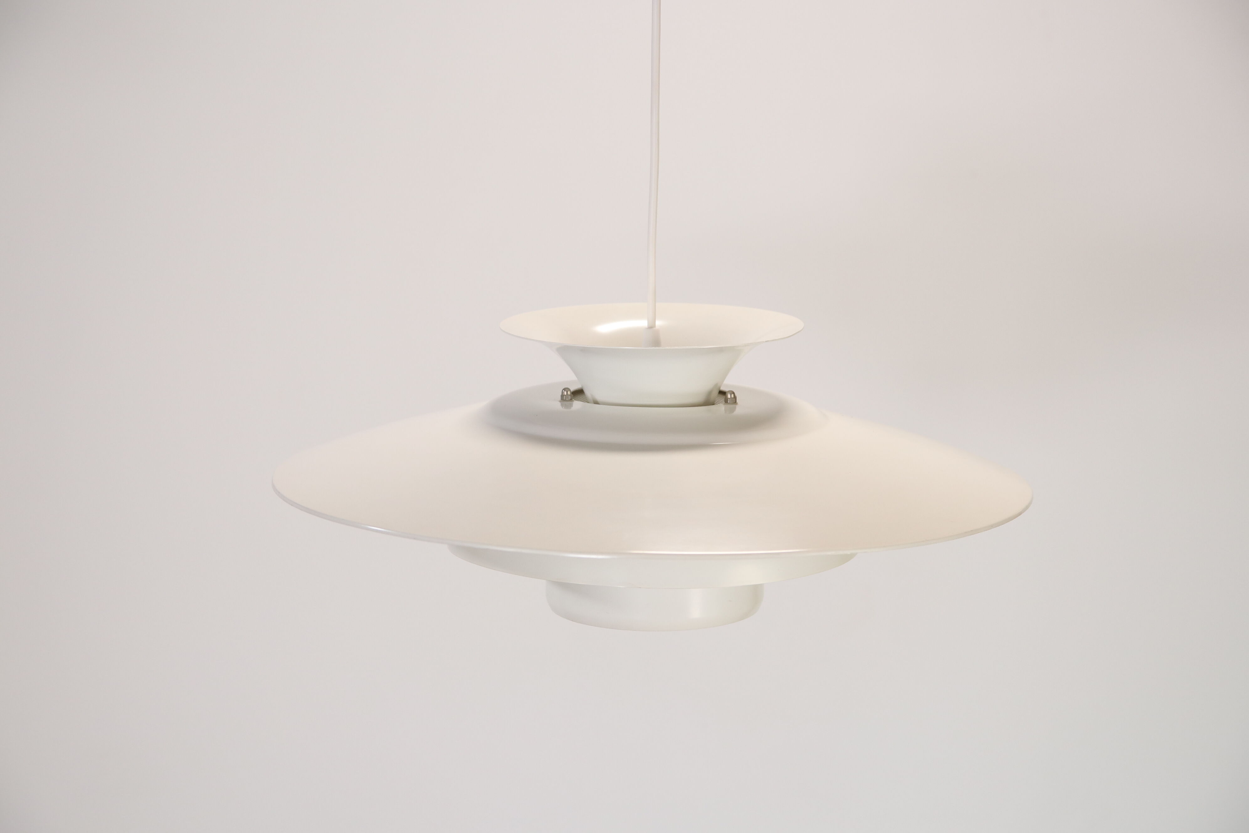 Suspension lamp Danish white design 1970
