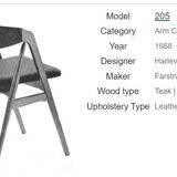 1960s, Danish chair by Farstrup, original condition, solid teak wood, leather.