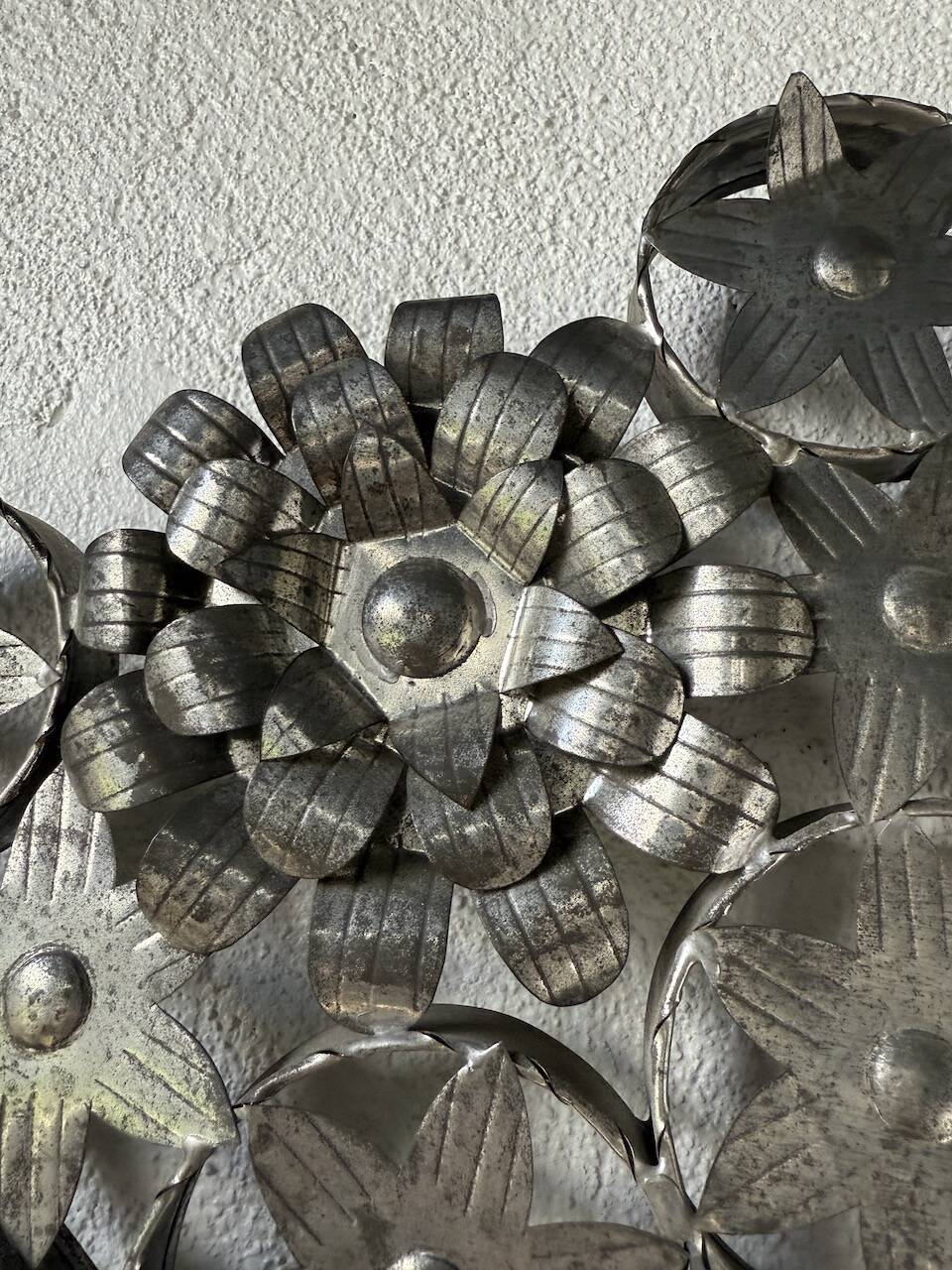 Vintage Mexican metal large mirror