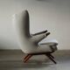 Pair of vintage Svend Skipper “Model 91” lounge chairs, Denmark, 1960s