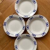 Vintage soup plates with butterfly decor