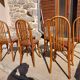6 Baumann chairs in wood and imitation leather