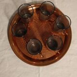 Liquor service or glass and copper tea