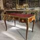 Louis XV style flat desk with marquetry from the Napoleonic III period.