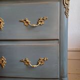 Commode de chambre patiné de style régence 2 tiroirs