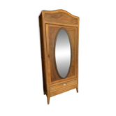 Art Deco wardrobe with oval mirror