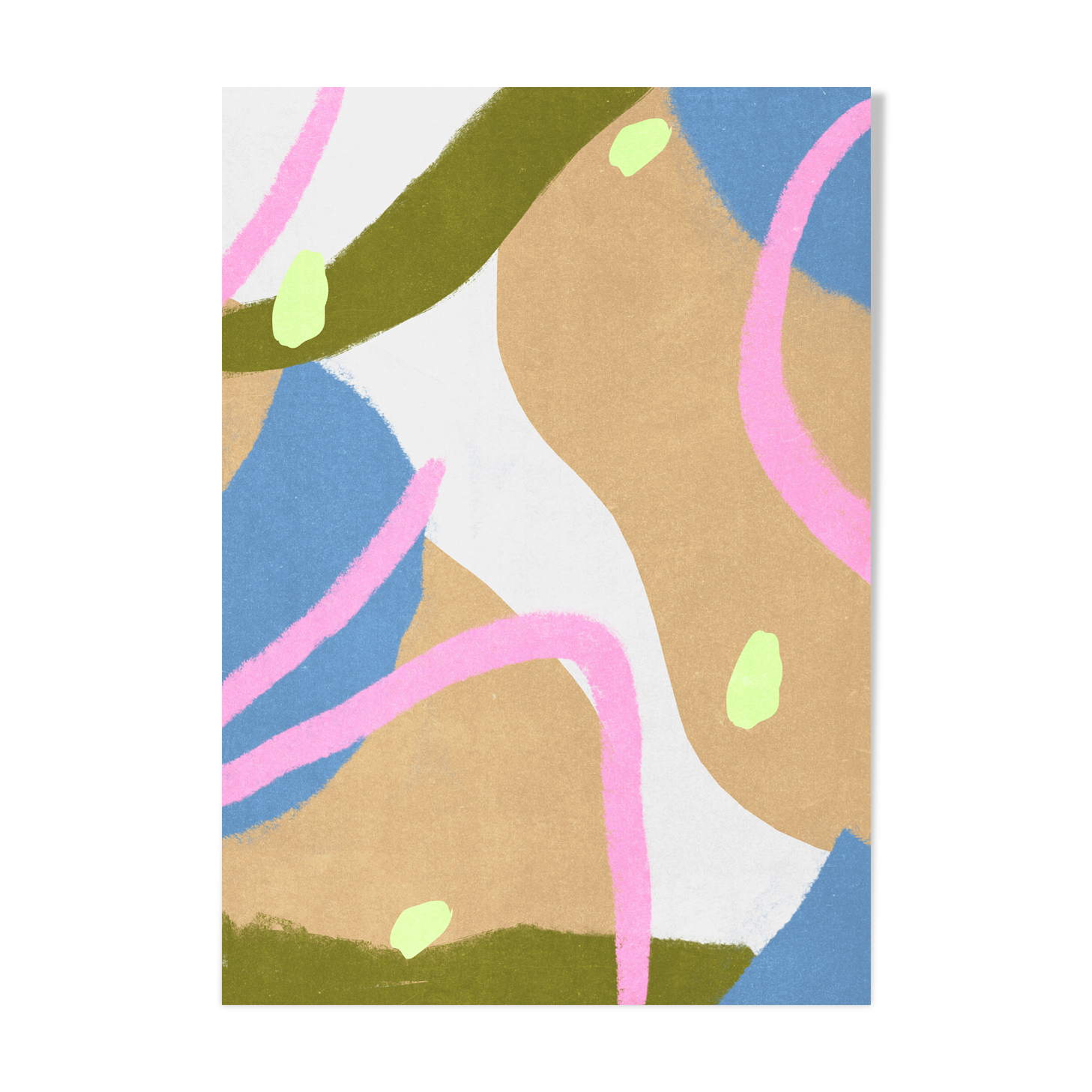 summer vibe abstract illustration fine art print