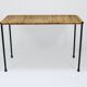 Long side table by Carl Aubock, flower bench, rattan, wicker, Austria, 1950s