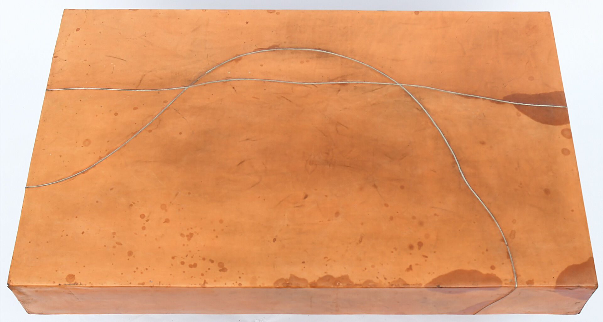 Table basse gainée de cuir