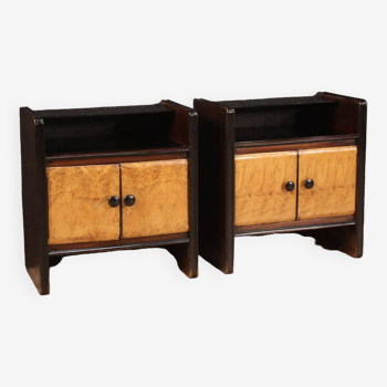 Pair of French bedside tables in 50's Art Deco style