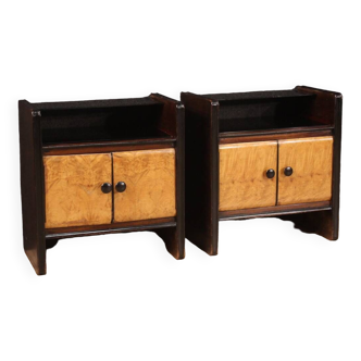Pair of French bedside tables in 50's Art Deco style