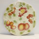 Presentation plate slurry salines bath pattern fruit- faience