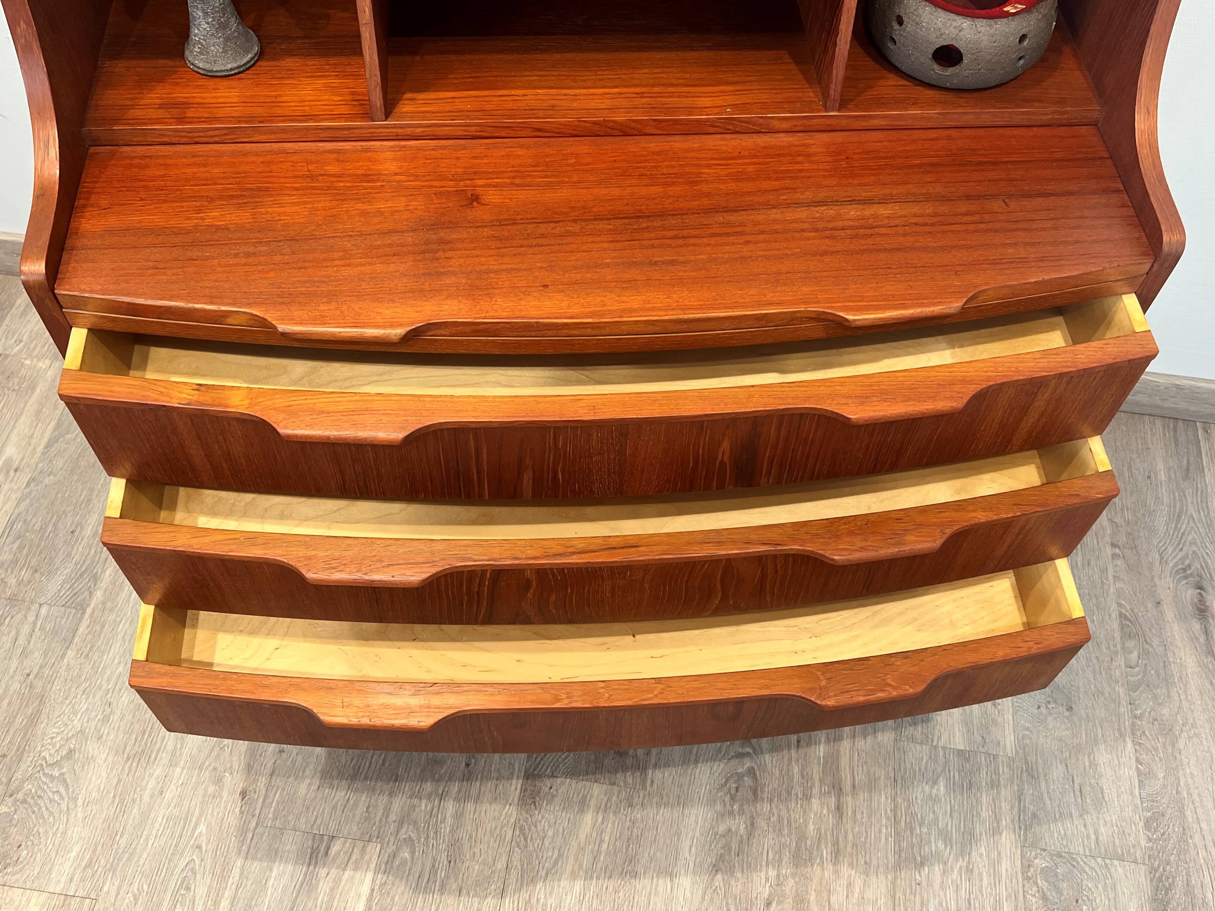 Scandinavian teak secretary from the 1960s, Denmark.