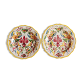 Paire d'assiettes faïence italienne Raffaelesco