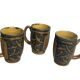 Quimper Odetta, three numbered cider cups signed from around 1920.