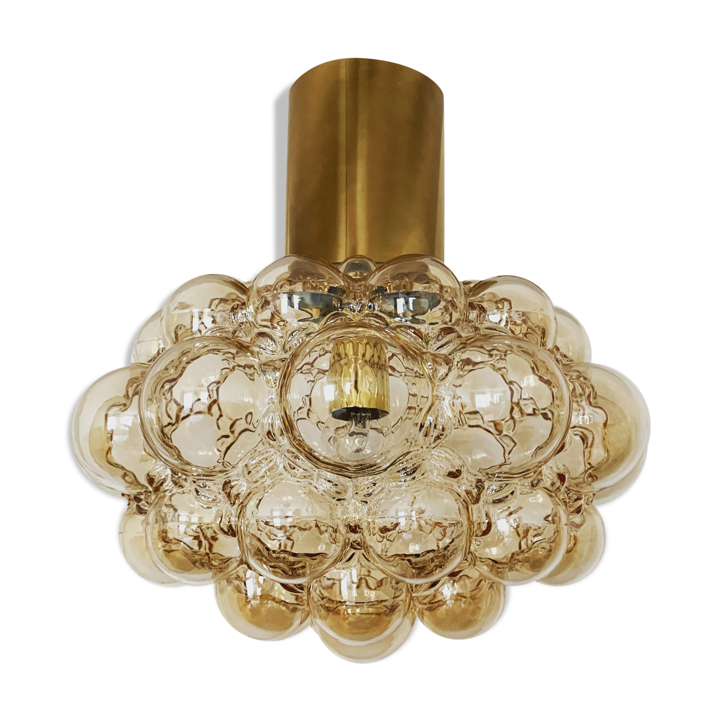 Bubble glass pendant lamp by Helena Tynell for Glashütte Limburg