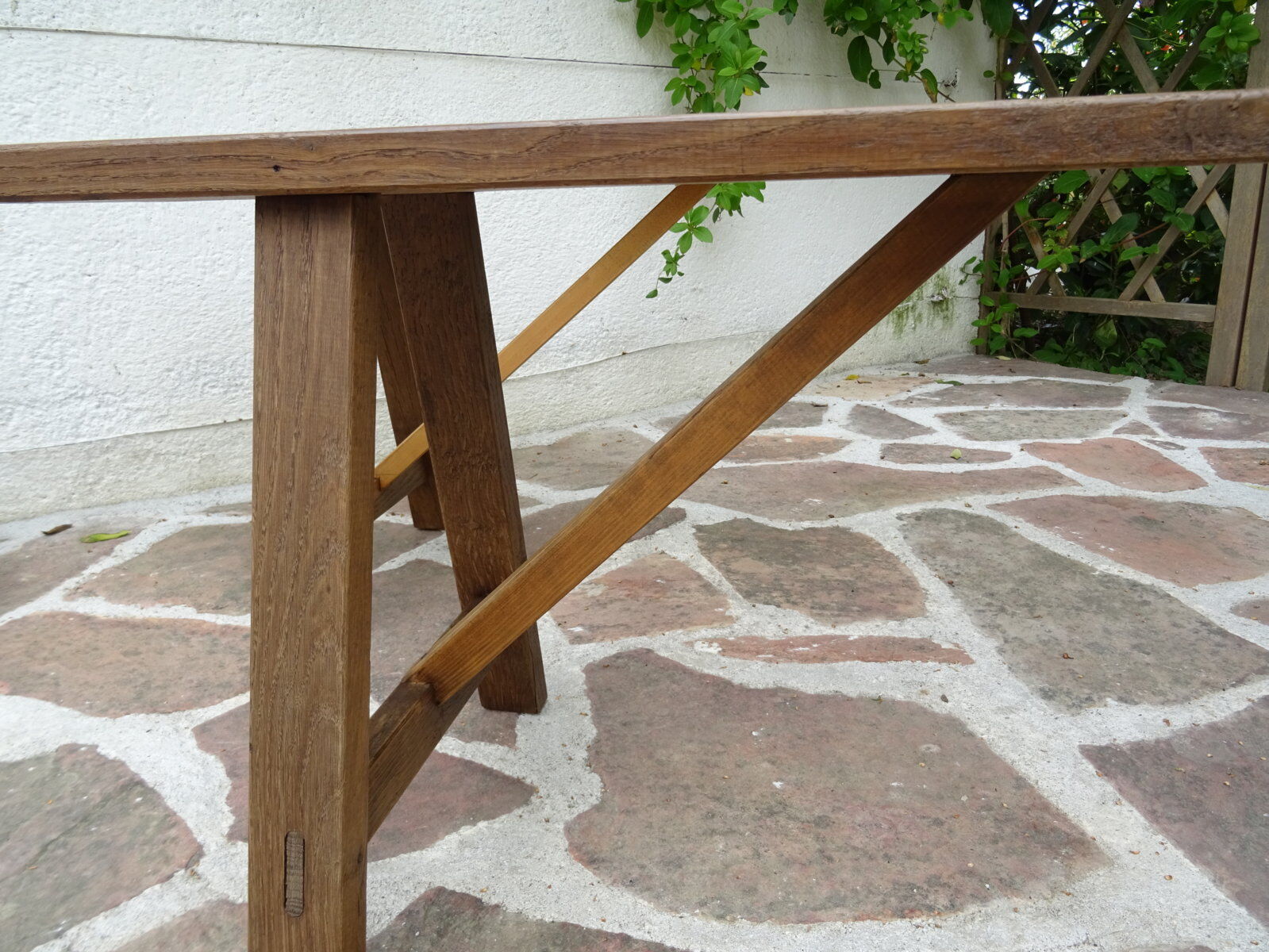 Pair of solid oak benches