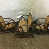 Bamboo bench and chairs