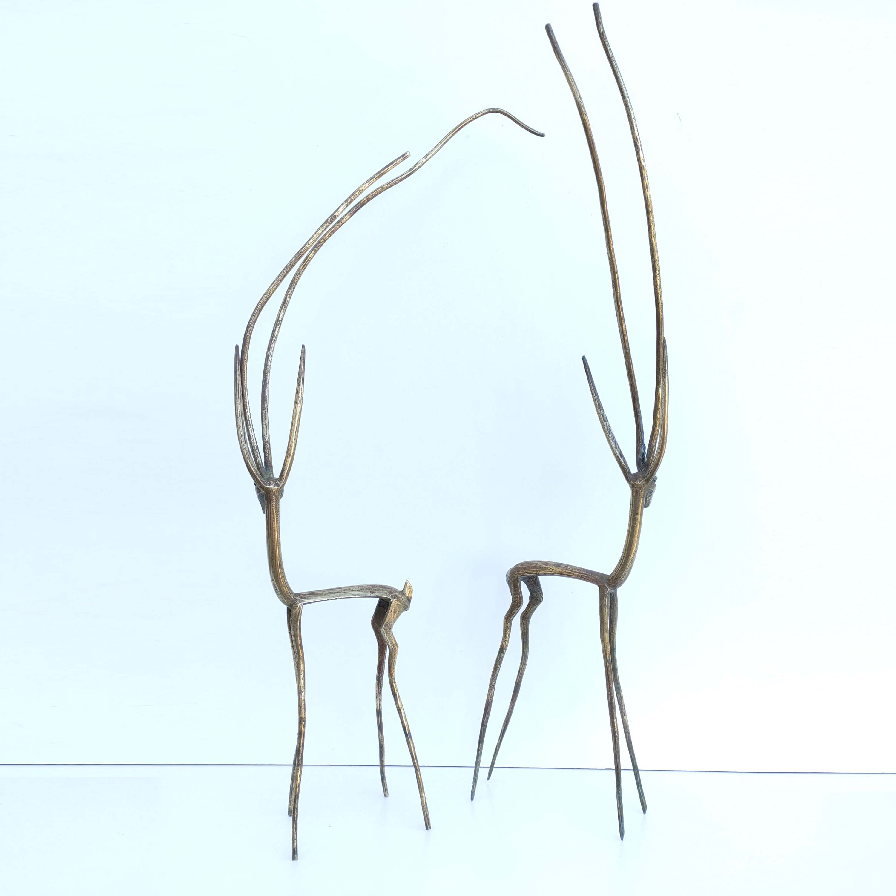 Brass gazelle antelopes