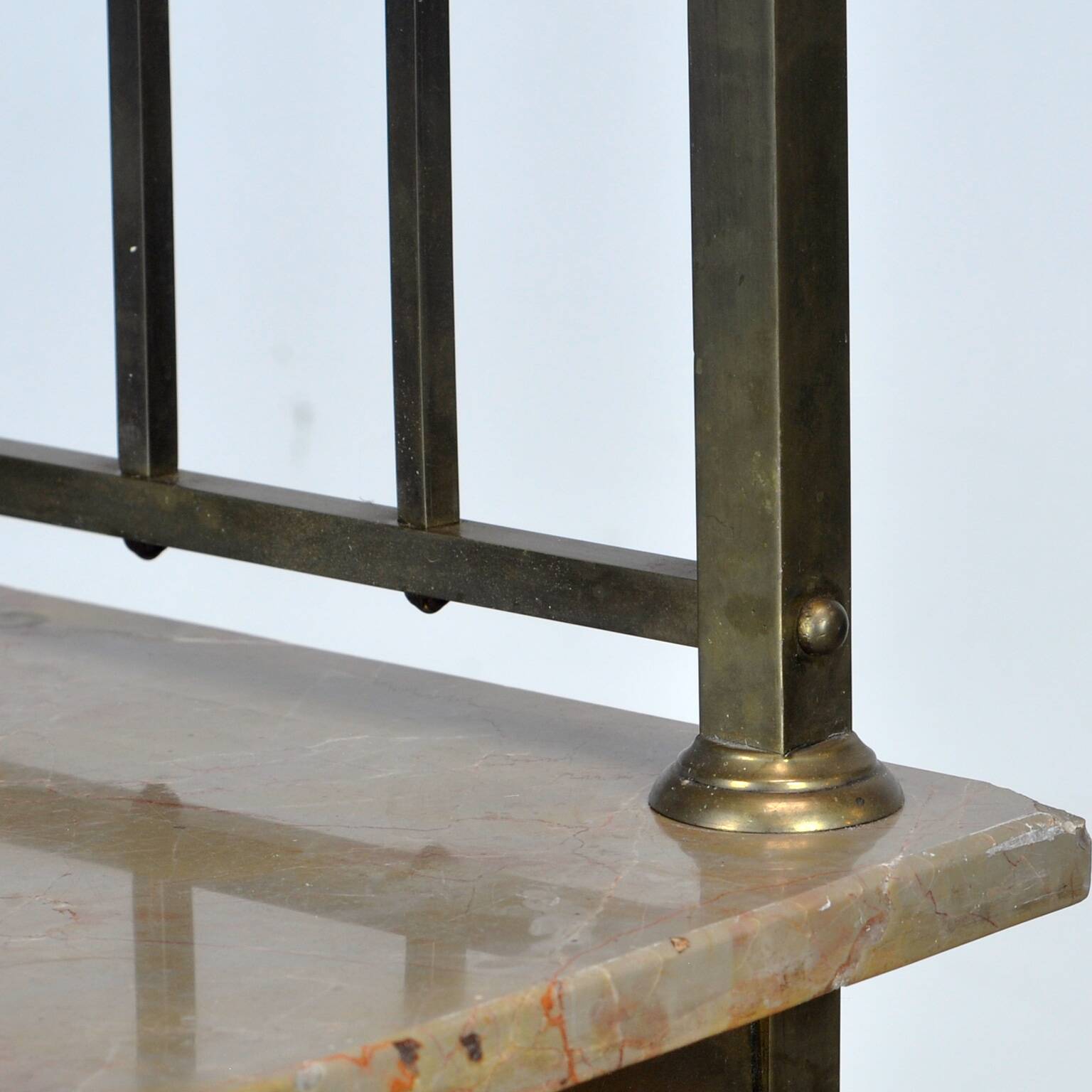 Set Of Marble And Brass Nightstands, 1880's