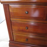 Cherrywood chest of drawers with ogee – 4 drawers – 80s – Louis Philippe style