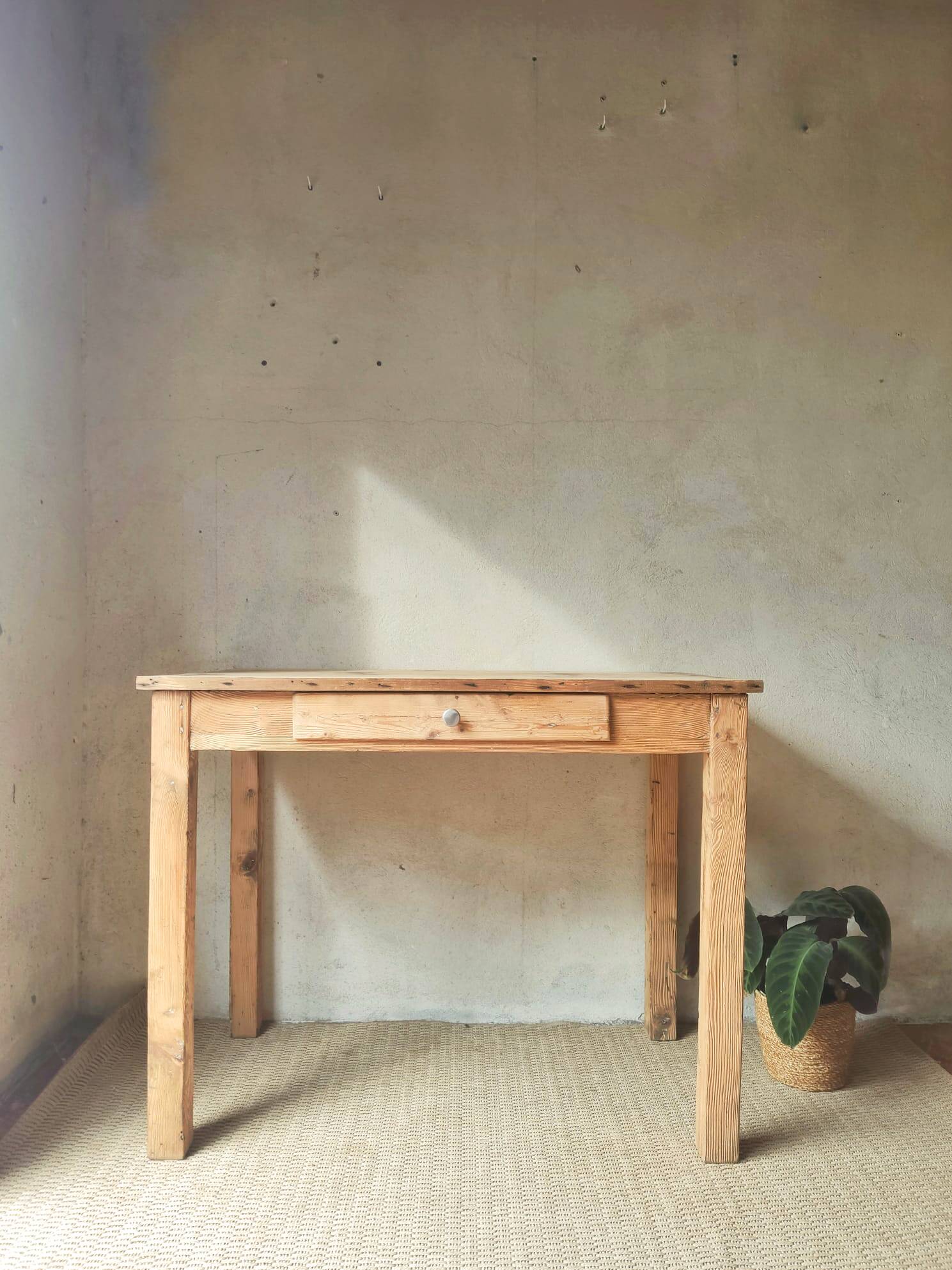 Antique solid wood desk in chic country style