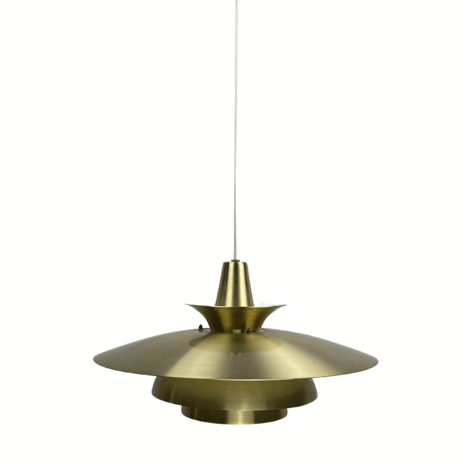 Danish scandinavian brass UFO pendant, 1970s