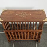 Rosewood and brass magazine stand table