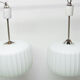 Paire de suspensions en verre opaline Vintage, bloc de l’est 1970