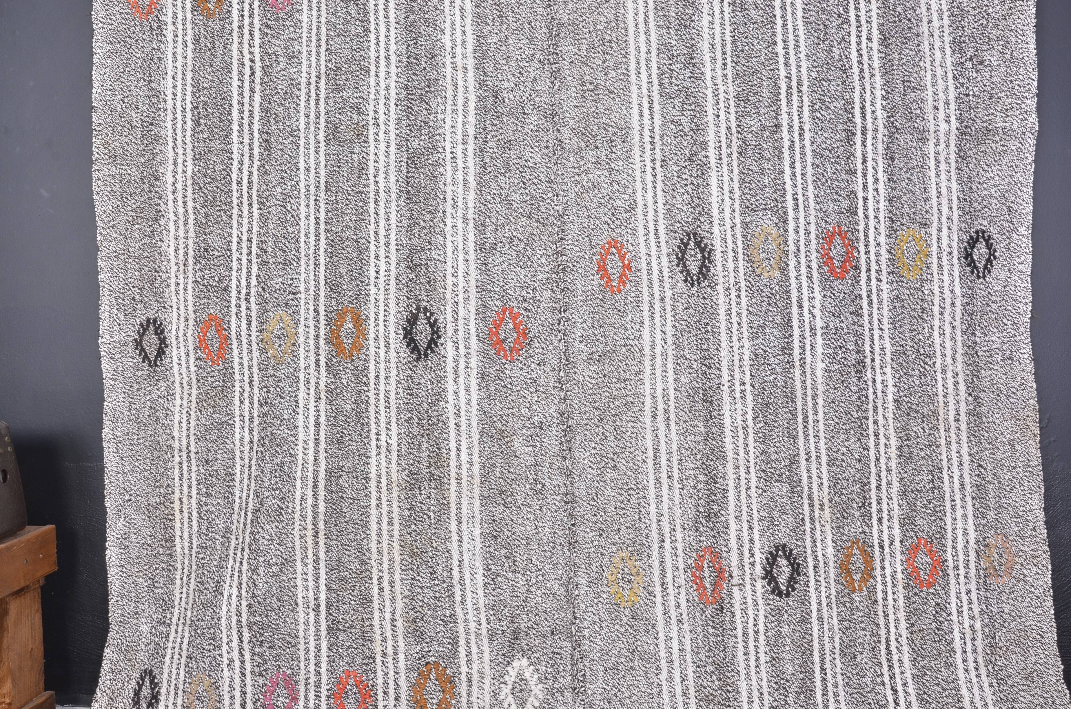 Tapis Kilim à Rayures Oushak Turc skuc304
